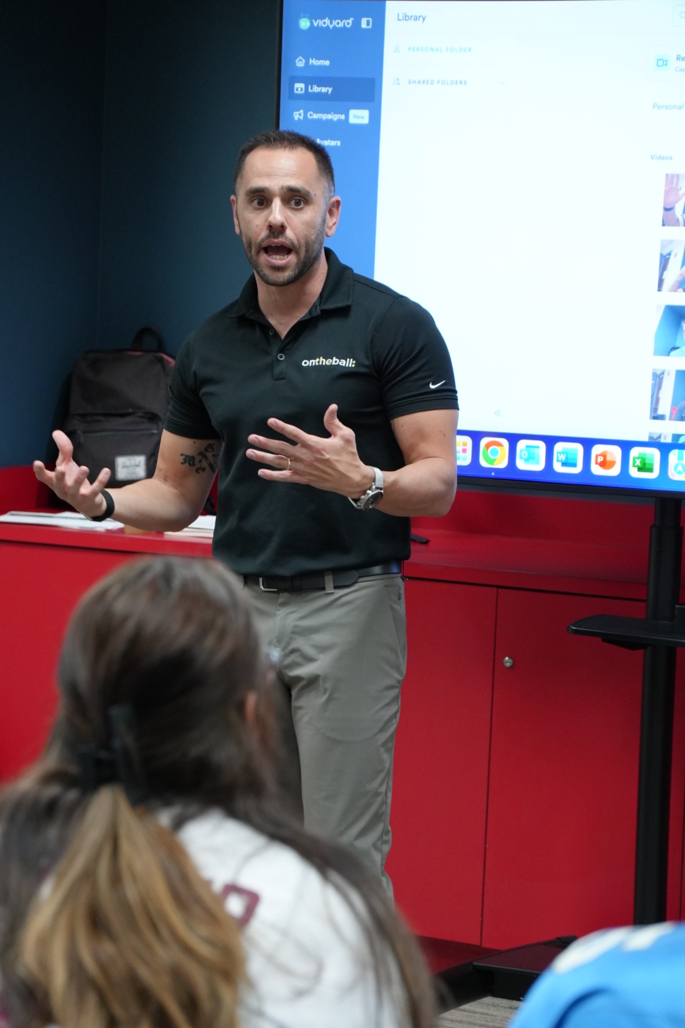 Marc training a room